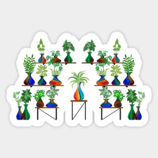 plants & pots III Sticker